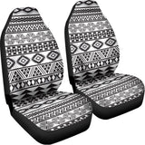 White And Grey Aztec Pattern Print Universal Fit Car Seat Covers 102422