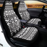 White And Grey Aztec Pattern Print Universal Fit Car Seat Covers 102422