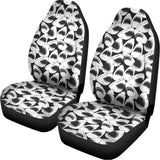 White And Grey Shark Pattern Print Universal Fit Car Seat Covers 102422