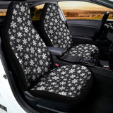 White And Grey Snowflake Pattern Print Universal Fit Car Seat Covers 102422