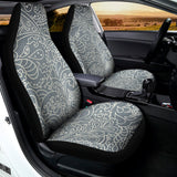 White And Grey Western Floral Print Universal Fit Car Seat Covers 102422