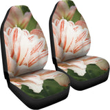 White And Pink Amaryllis Print Universal Fit Car Seat Covers 102422