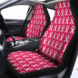 White And Pink Breast Cancer Print Universal Fit Car Seat Covers 102422