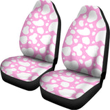 White And Pink Cow Print Universal Fit Car Seat Covers 102422