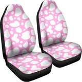 White And Pink Cow Print Universal Fit Car Seat Covers 102422