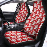 White And Red Spartan Pattern Print Universal Fit Car Seat Covers 102422