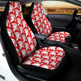 White And Red Spartan Pattern Print Universal Fit Car Seat Covers 102422