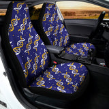 White And Yellow DNA Pattern Print Universal Fit Car Seat Covers 102422