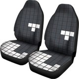 White Brick Puzzle Video Game Print Universal Fit Car Seat Covers 102422