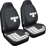 White Brick Puzzle Video Game Print Universal Fit Car Seat Covers 102422