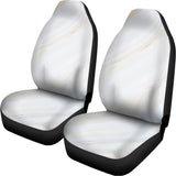 White Brown Smooth Marble Print Universal Fit Car Seat Covers 102422