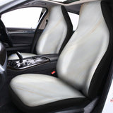 White Brown Smooth Marble Print Universal Fit Car Seat Covers 102422