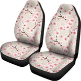 White Cherry Blossom Pattern Print Universal Fit Car Seat Covers 102422