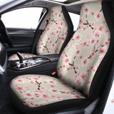 White Cherry Blossom Pattern Print Universal Fit Car Seat Covers 102422