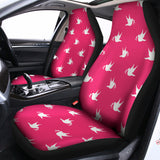 White Dove Breast Cancer Pattern Print Universal Fit Car Seat Covers 102422