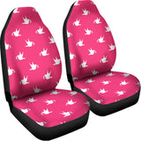 White Dove Breast Cancer Pattern Print Universal Fit Car Seat Covers 102422