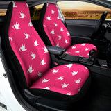 White Dove Breast Cancer Pattern Print Universal Fit Car Seat Covers 102422