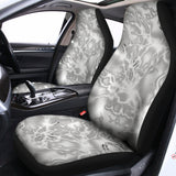 White Electric Lightning Print Universal Fit Car Seat Covers 102422