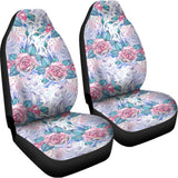 White Fairy Rose Unicorn Pattern Print Universal Fit Car Seat Covers 102422