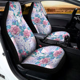 White Fairy Rose Unicorn Pattern Print Universal Fit Car Seat Covers 102422
