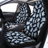 White Ghost Pattern Print Universal Fit Car Seat Covers 102422