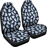 White Ghost Pattern Print Universal Fit Car Seat Covers 102422