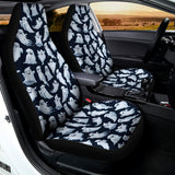 White Ghost Pattern Print Universal Fit Car Seat Covers 102422