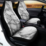 White Gray Marble Print Universal Fit Car Seat Covers 102422