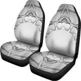 White Kaleidoscope Print Universal Fit Car Seat Covers 102422