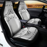 White Kaleidoscope Print Universal Fit Car Seat Covers 102422