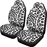 White Leopard Print Universal Fit Car Seat Covers 102422