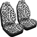 White Leopard Print Universal Fit Car Seat Covers 102422