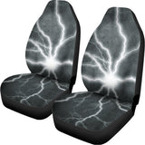 White Lightning Print Universal Fit Car Seat Covers 102422