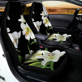 White Lily Print Universal Fit Car Seat Covers 102422