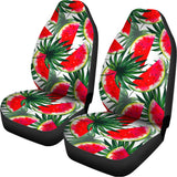 White Palm Leaf Watermelon Pattern Print Universal Fit Car Seat Covers 102422