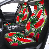 White Palm Leaf Watermelon Pattern Print Universal Fit Car Seat Covers 102422