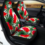 White Palm Leaf Watermelon Pattern Print Universal Fit Car Seat Covers 102422
