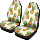 White Pineapple Pattern Print Universal Fit Car Seat Covers 102422