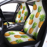 White Pineapple Pattern Print Universal Fit Car Seat Covers 102422