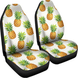 White Pineapple Pattern Print Universal Fit Car Seat Covers 102422