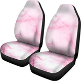 White Pink Marble Print Universal Fit Car Seat Covers 102422