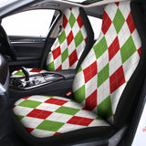 White Red And Green Argyle Pattern Print Universal Fit Car Seat Covers 102422