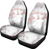 White Rose Gold Marble Print Universal Fit Car Seat Covers 102422