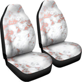White Rose Gold Marble Print Universal Fit Car Seat Covers 102422