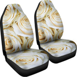White Rose Print Universal Fit Car Seat Covers 102422