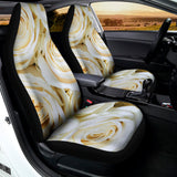 White Rose Print Universal Fit Car Seat Covers 102422