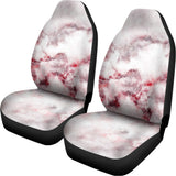 White Ruby Marble Print Universal Fit Car Seat Covers 102422