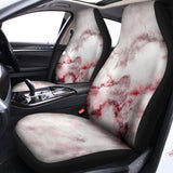 White Ruby Marble Print Universal Fit Car Seat Covers 102422