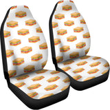 White Sandwiches Pattern Print Universal Fit Car Seat Covers 102422
