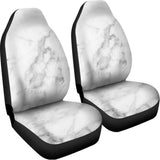 White Smoke Marble Print Universal Fit Car Seat Covers 102422